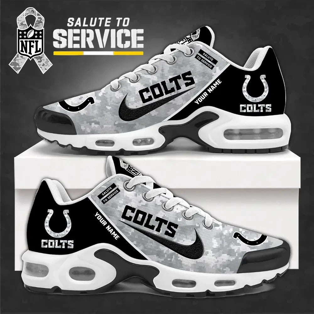 SPTBGTN546-Indianapolis Colts Personalized Plus T-N Youth Sneakers