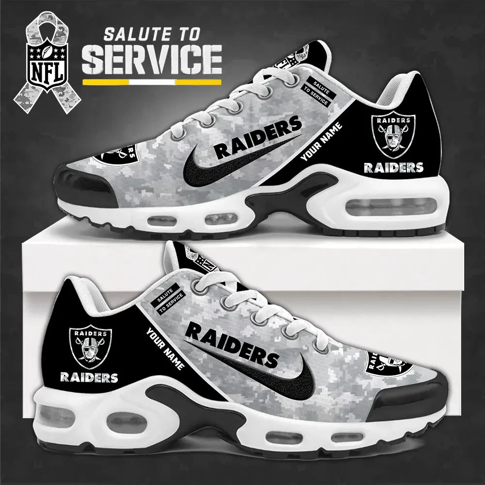 SPTBGTN549-Las Vegas Raiders Personalized Plus T-N Youth Sneakers