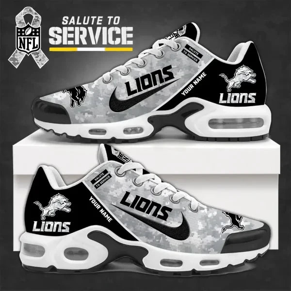 SPTBGTN543-Detroit Lions Personalized Plus T-N Youth Sneakers