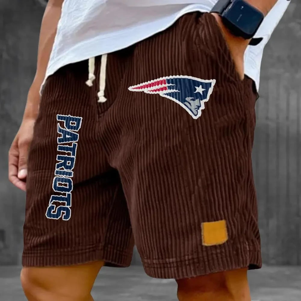 New England Patriots Corduroy Casual Shorts SPTCDCS879