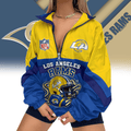 Los Angeles Rams | Premium NFL Championship Vibe V-Neck Zipper Sweatshirt Jackets NTH1