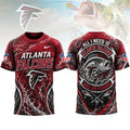 Atlanta Falcons | Premium NFL Fishing Splash 3D Shirt NY