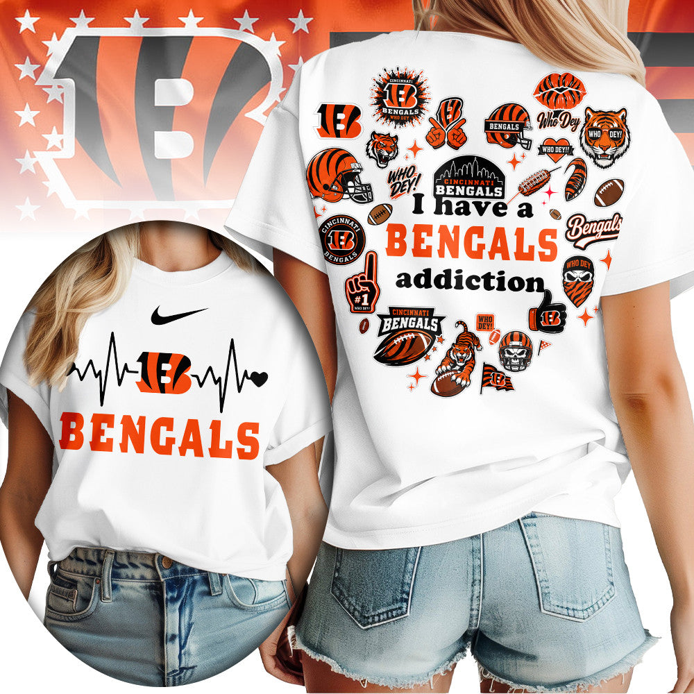 Cincinnati Bengals | Premium NFL Heartbeat Fan Spirit 3D Shirt TD022