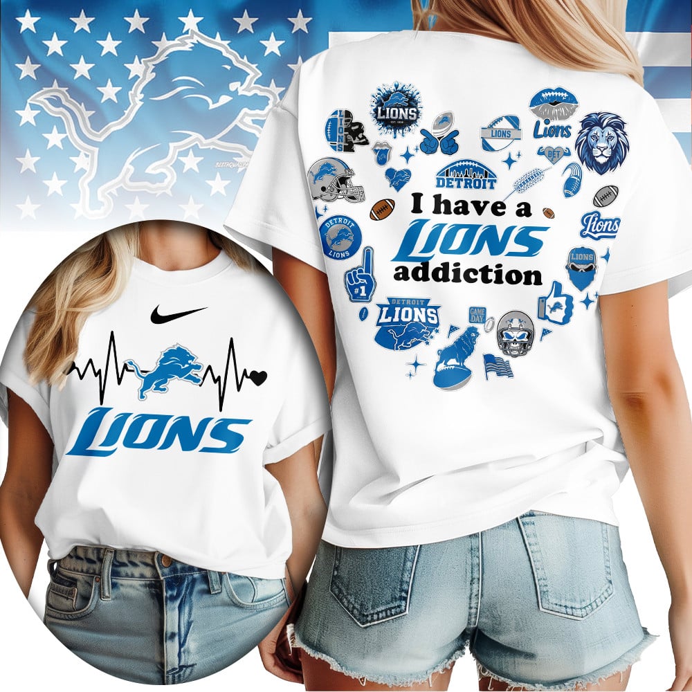 Detroit Lions | Premium NFL Heartbeat Fan Spirit 3D Shirt TD021