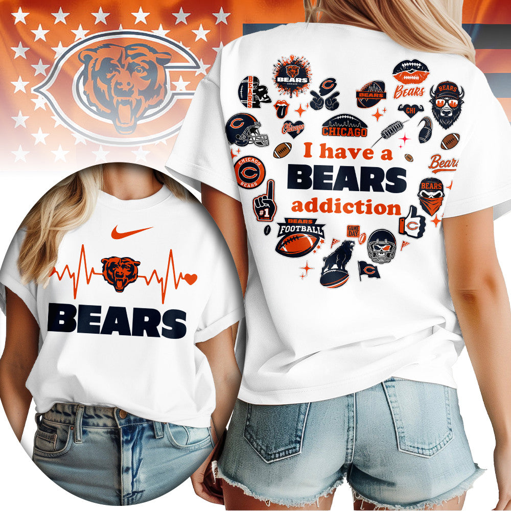 Chicago Bears | Premium NFL Heartbeat Fan Spirit 3D Shirt TD018
