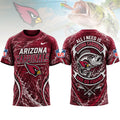 Arizona Cardinals | Premium NFL Fishing Splash 3D Shirt NY