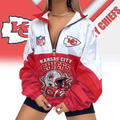 Kansas City Chiefs | Premium NFL Championship Vibe V-Neck Zipper Sweatshirt Jackets NTH1