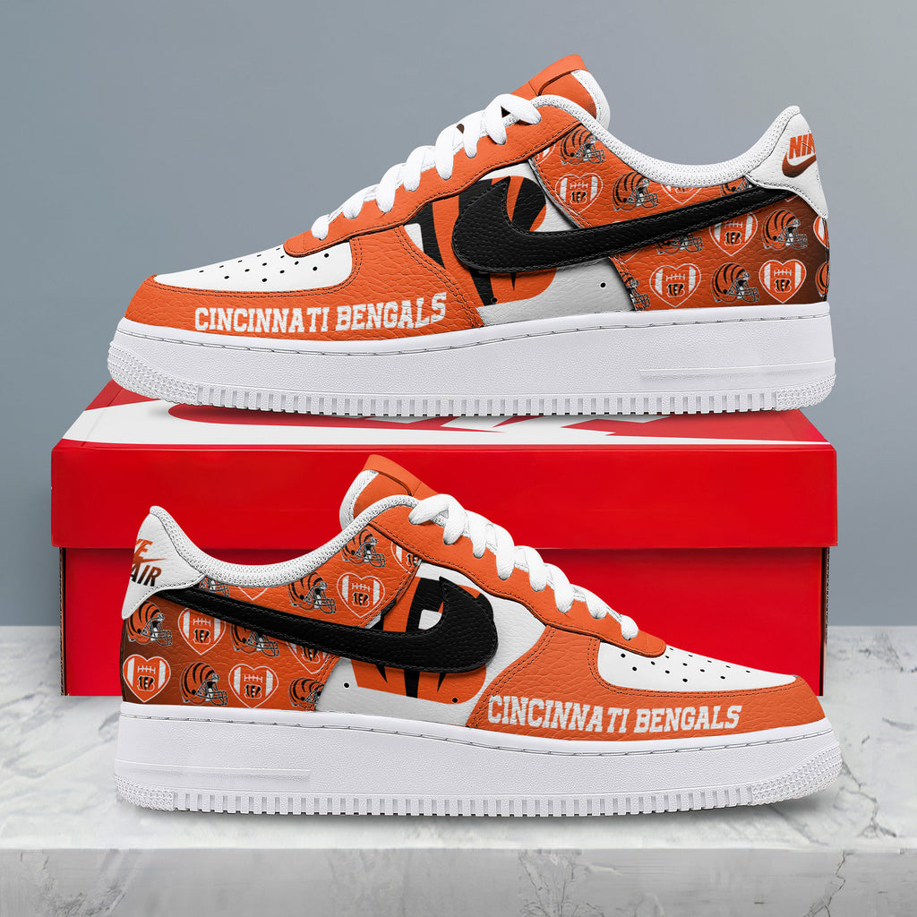 Cincinnati Bengals | Premium NFL Gridiron Classic AF1 Shoes NTH1