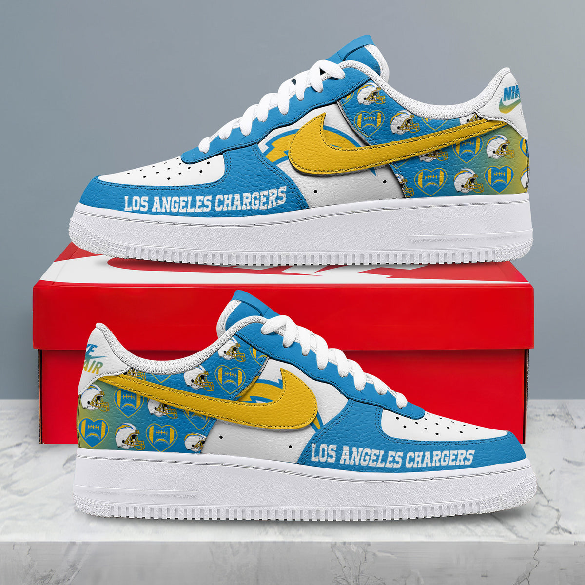 Los Angeles Chargers | Premium NFL Gridiron Classic AF1 Shoes NTH1