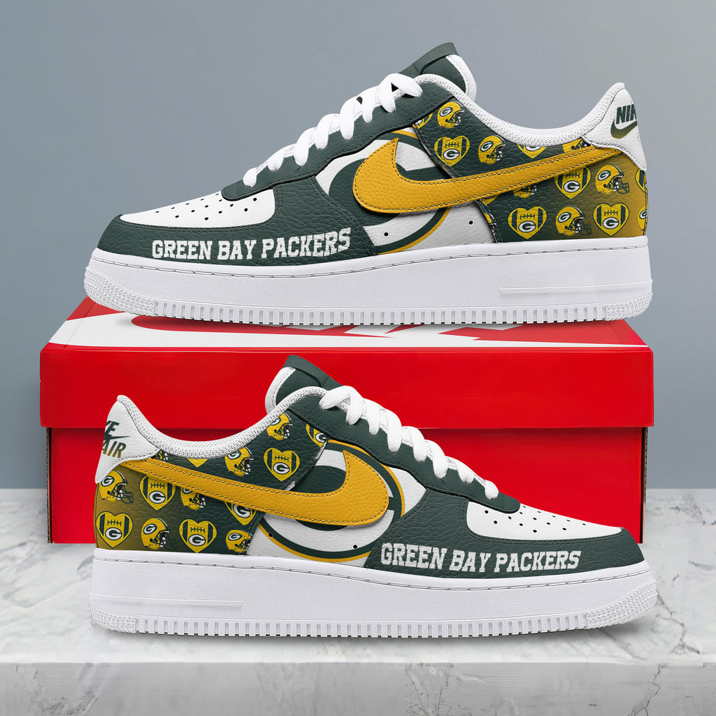Green Bay Packers | Premium NFL Gridiron Classic AF1 Shoes NTH1