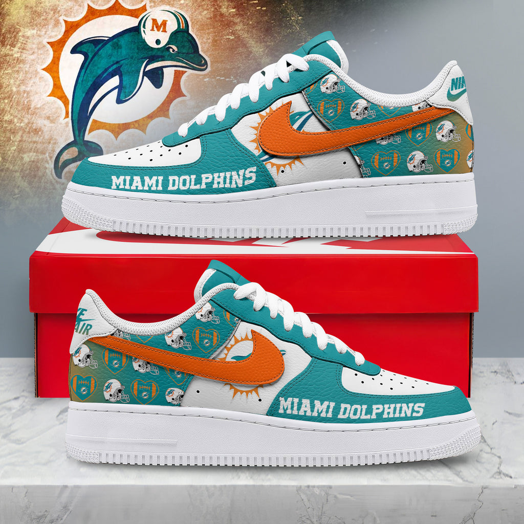 Miami Dolphins | Premium NFL Gridiron Classic AF1 Shoes NTH1