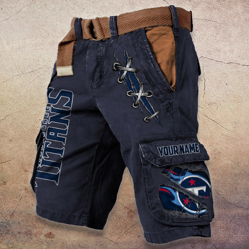 Tennessee Titans Pocket Print Cargo Shorts (Belt Not Included) S9MCS160