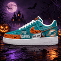 Miami Dolphins | Premium NFL Fear The Team Halloween AF1 Sneakers - VA32194