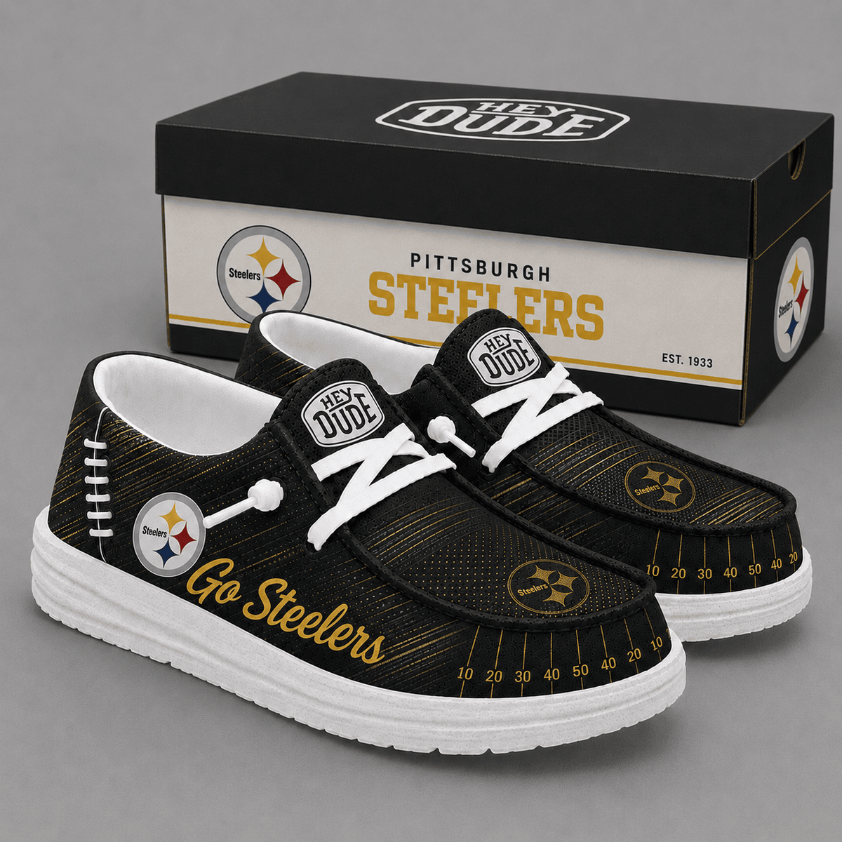 Pittsburgh Steelers | Premium NFL Football Field Fan Loafer Shoes - VA33019