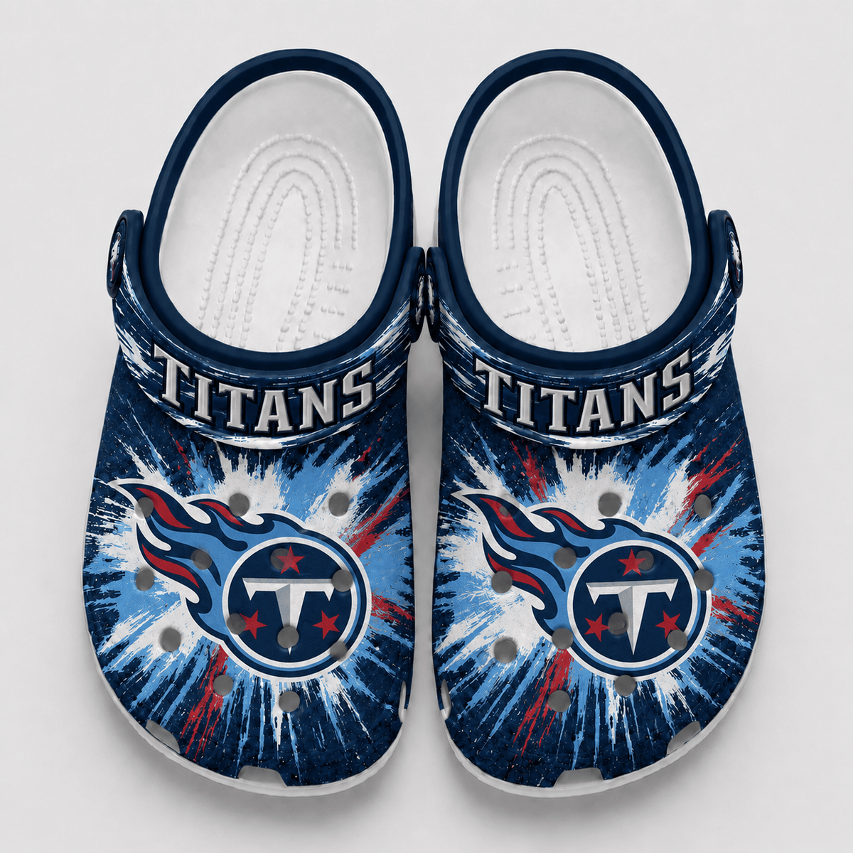 Tennessee Titans | Premium NFL Splash Burst Fan Crocs VAN237