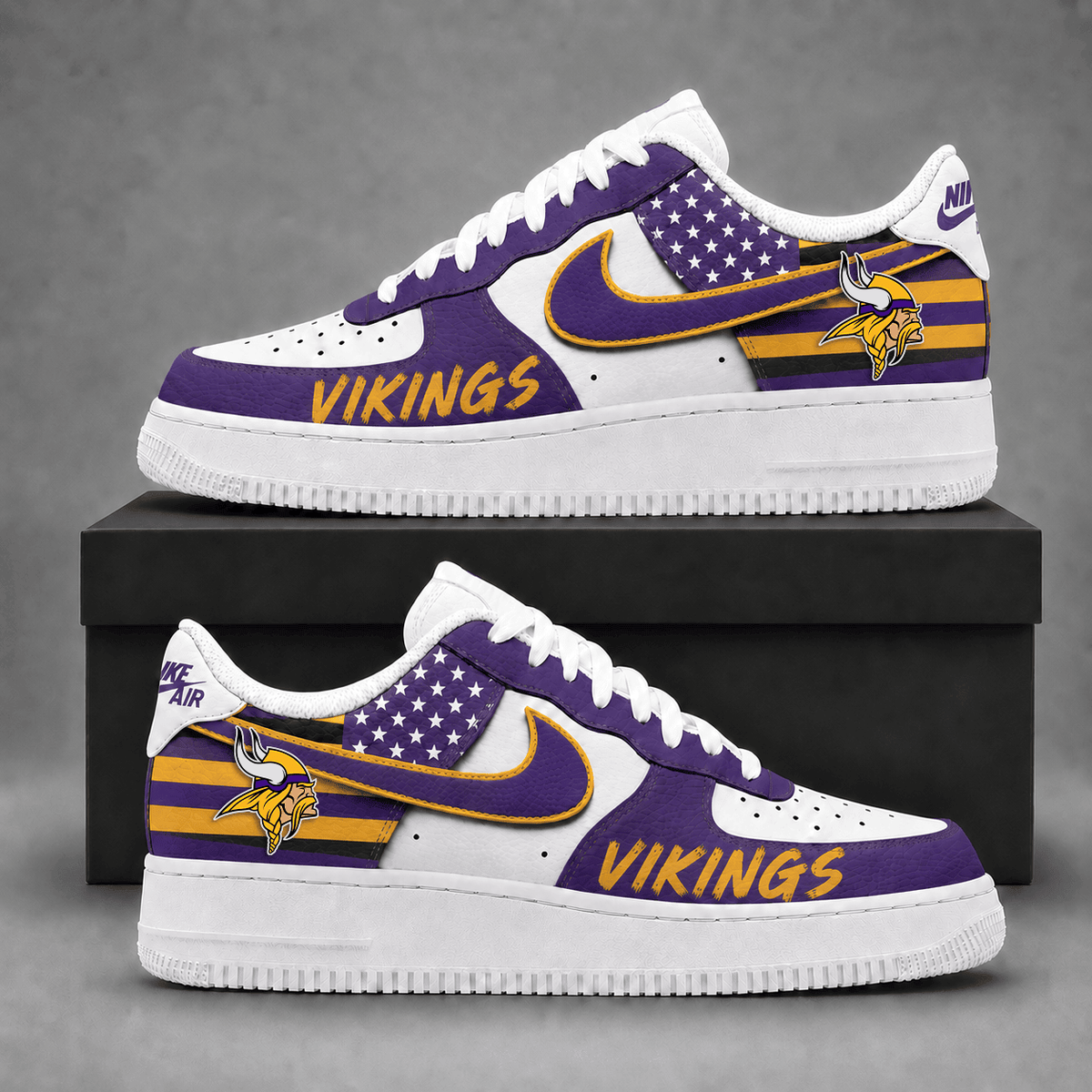 Minnesota Vikings | Premium American Football Team Limited AF1 Shoes NDN524