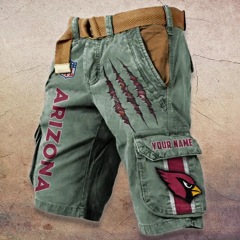Arizona Cardinals Pocket Print Cargo Shorts (Belt Not Included) S9MCS066