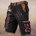 Arizona Cardinals Pocket Print Cargo Shorts (Belt Not Included) S9MCS066