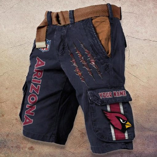 Arizona Cardinals Pocket Print Cargo Shorts (Belt Not Included) S9MCS066