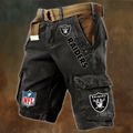 Las Vegas Raiders Pocket Print Cargo Shorts (Belt Not Included) S9MCS017