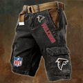 Atlanta Falcons Pocket Print Cargo Shorts (Belt Not Included) S9MCS002