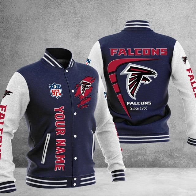 Atlanta Falcons Custom Multicolors Button Jacket CJ58
