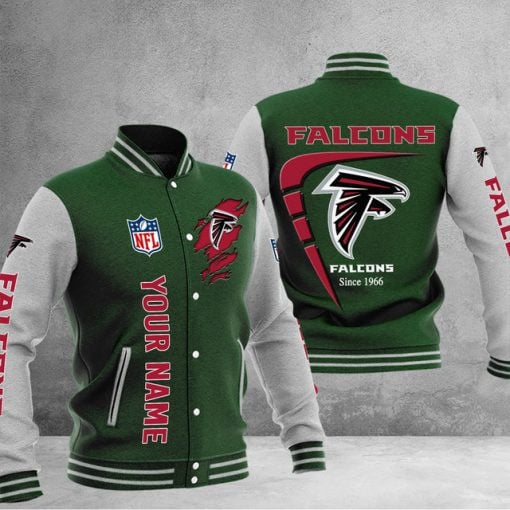 Atlanta Falcons Custom Multicolors Button Jacket CJ58