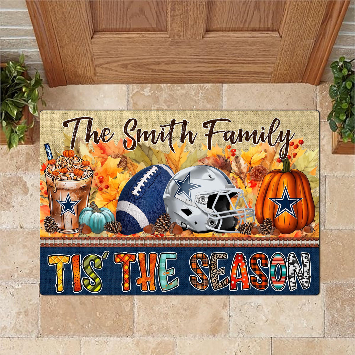 Dallas Cowboys Doormat Custom Your Family Name, Sport Doormat, Sport Gifts For Fan, Home Decorations ETRG-60162