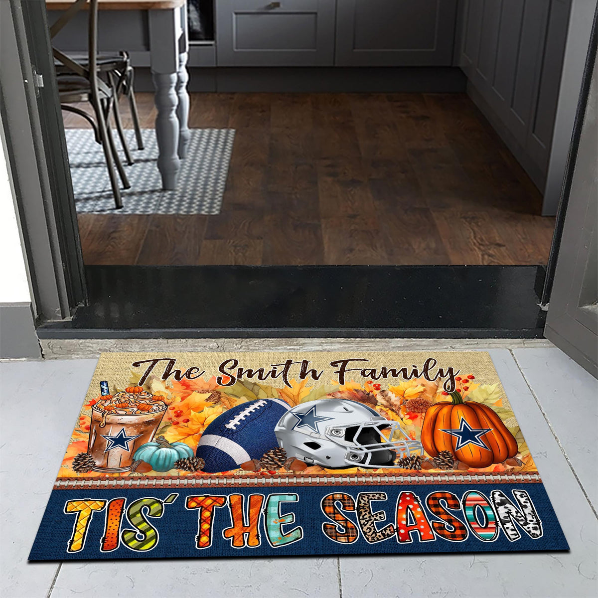 Dallas Cowboys Doormat Custom Your Family Name, Sport Doormat, Sport Gifts For Fan, Home Decorations ETRG-60162