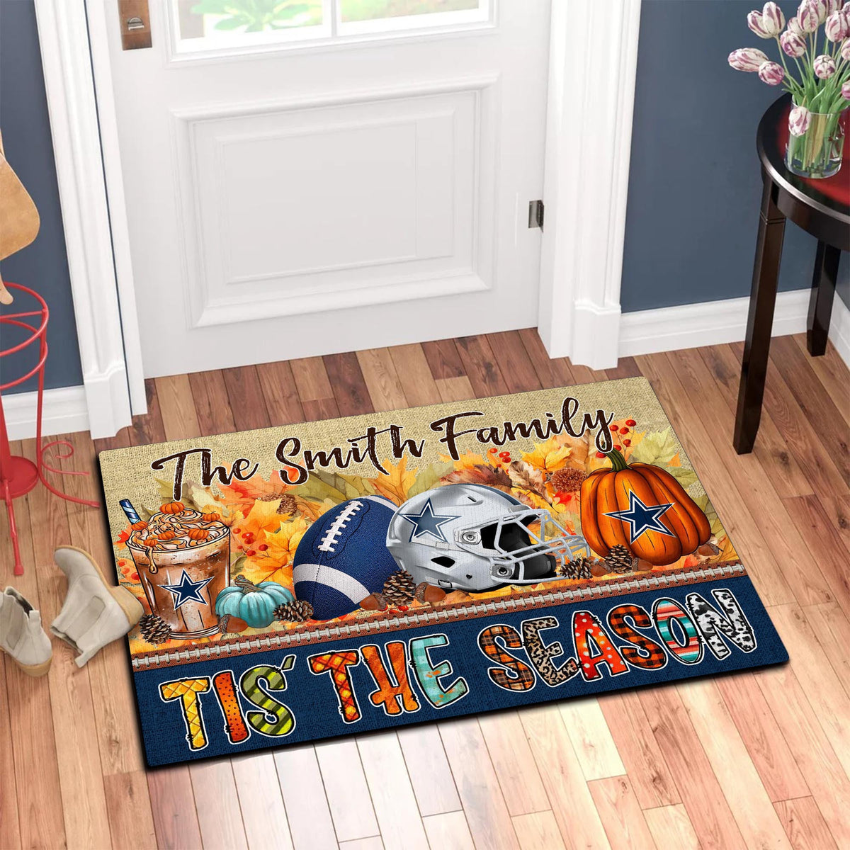 Dallas Cowboys Doormat Custom Your Family Name, Sport Doormat, Sport Gifts For Fan, Home Decorations ETRG-60162
