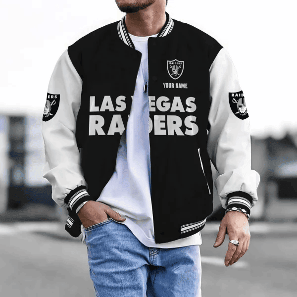 Las Vegas Raiders Personalized New Baseball Jacket Gifts For Fan SPTBBJACKET017