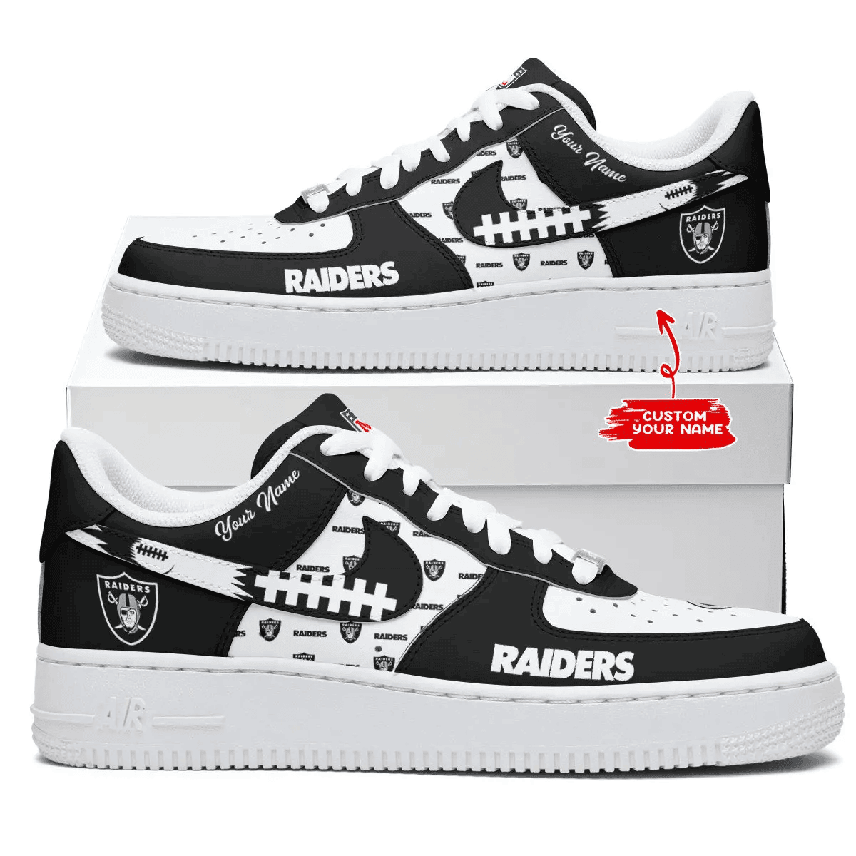 Las Vegas Raiders Personalized AF1 Shoes 1408 BGAF1S577