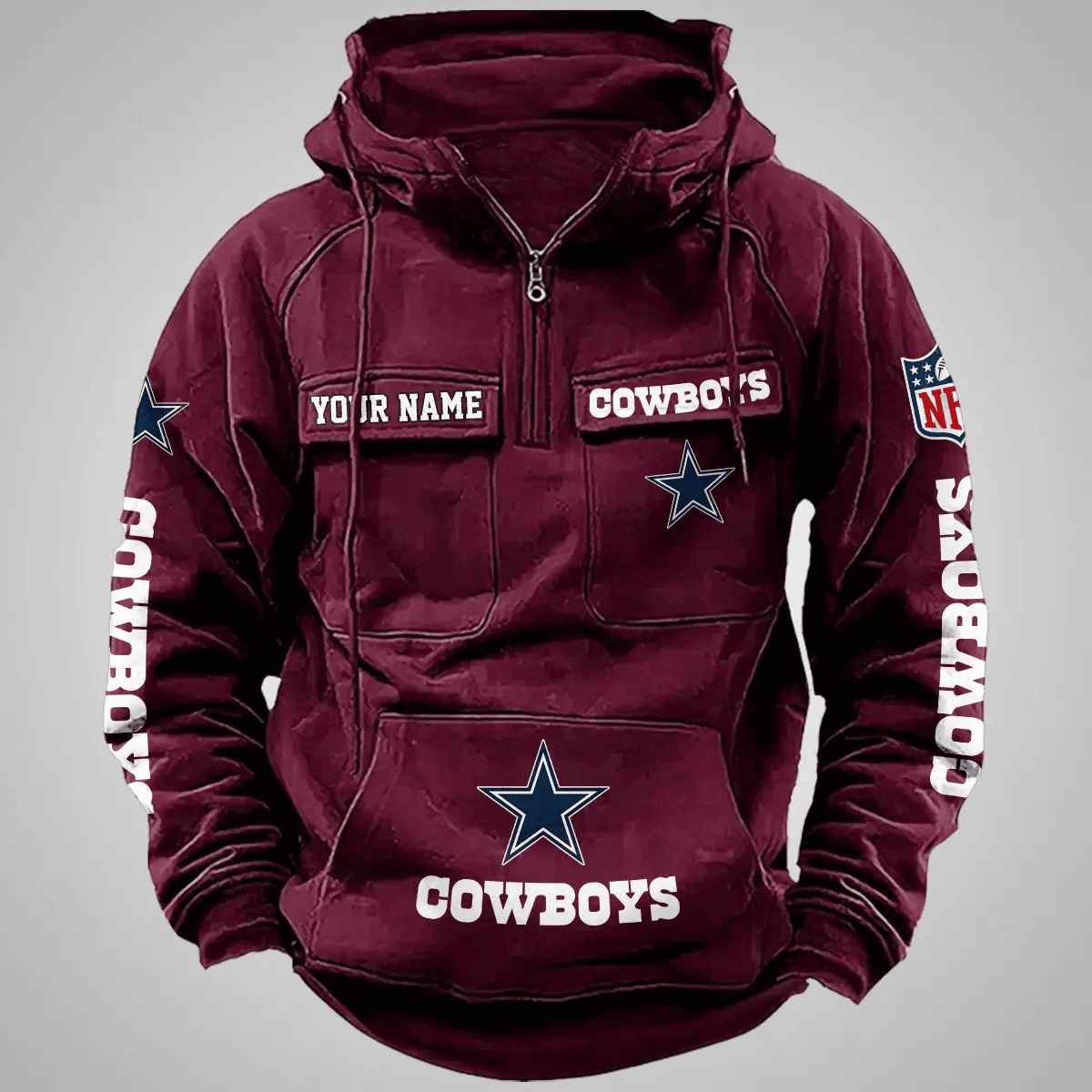 Dallas Cowboys Vintage Men Hoodie AZVMHD100