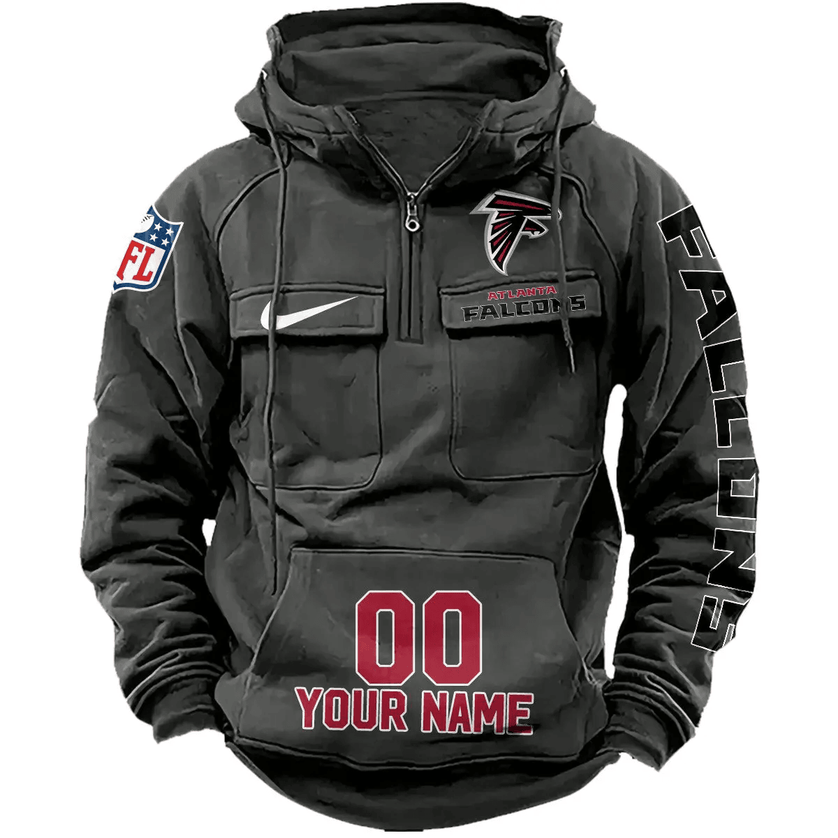 Atlanta Falcons Vintage Men Hoodie AZVMHD063