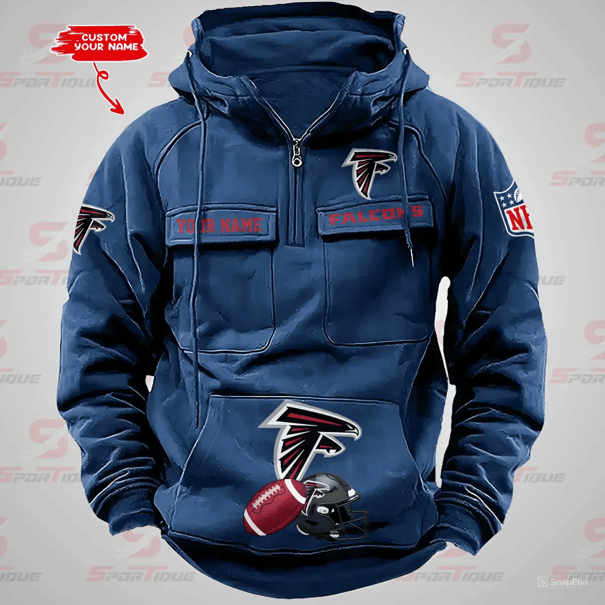 Atlanta Falcons Vintage Men Hoodie AZVMHD355