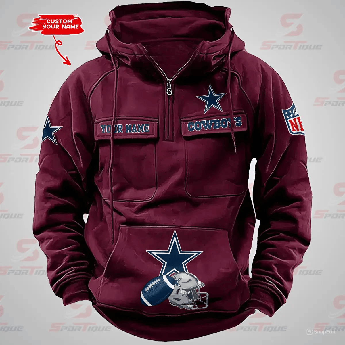 Dallas Cowboys Vintage Men Hoodie AZVMHD362