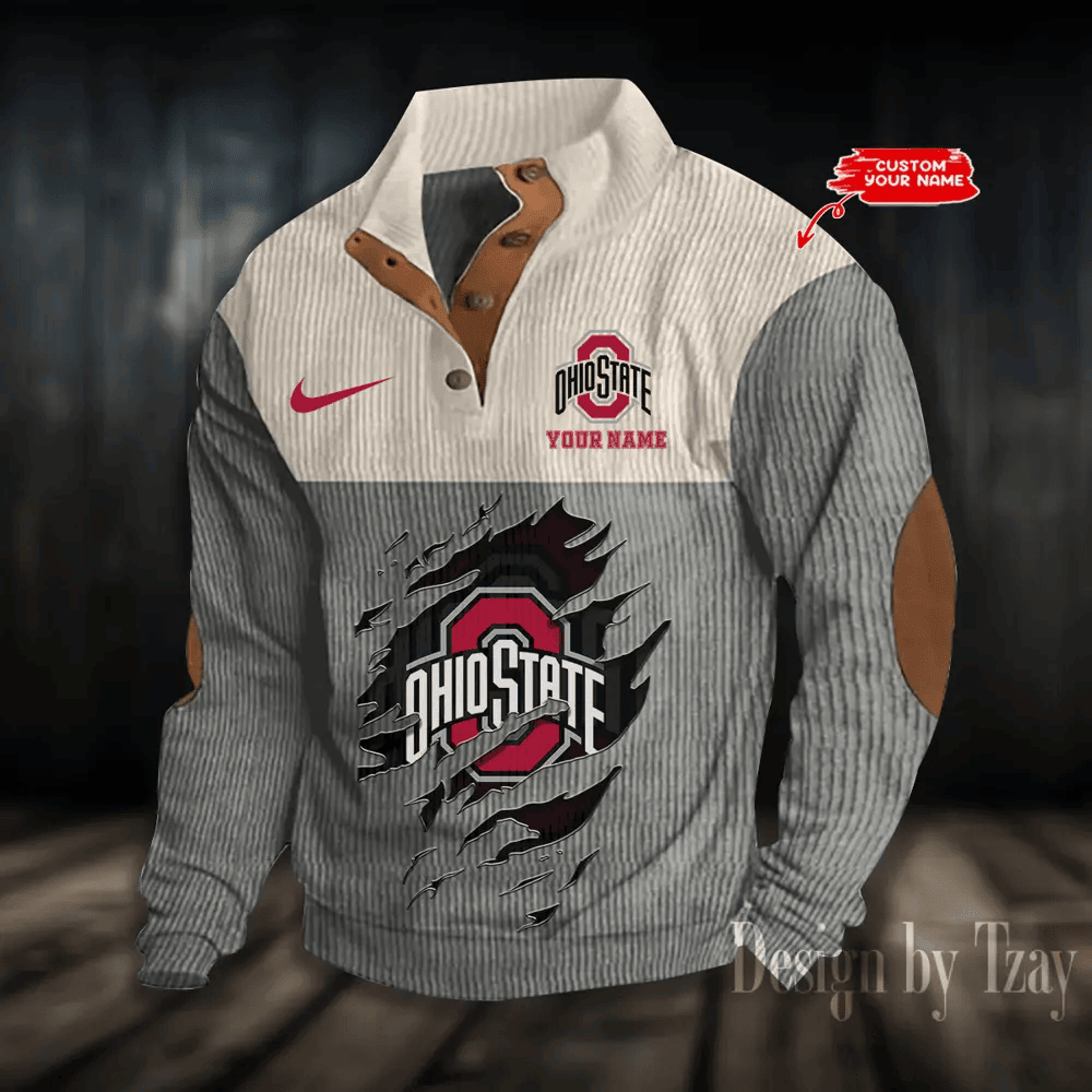 S9DBSCH536Ohio State Buckeyes NCAA Double Collar Hoodies