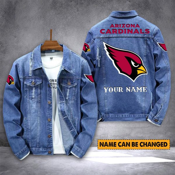 Arizona Cardinals Personalized Premium Denim Jacket S9DJ017