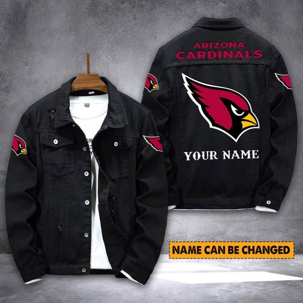 Arizona Cardinals Personalized Premium Denim Jacket S9DJ017