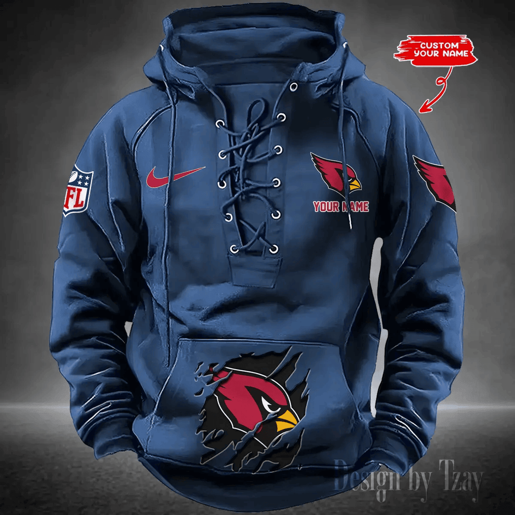 SPTS9HLUH001-Arizona Cardinals Men's Hooded Lace-up Hoodie