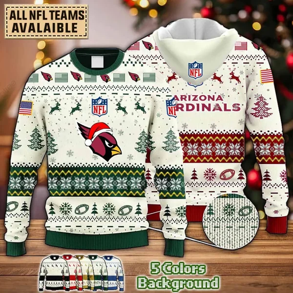 Arizona Cardinals NFL AOP Ugly Sweater Hoodie