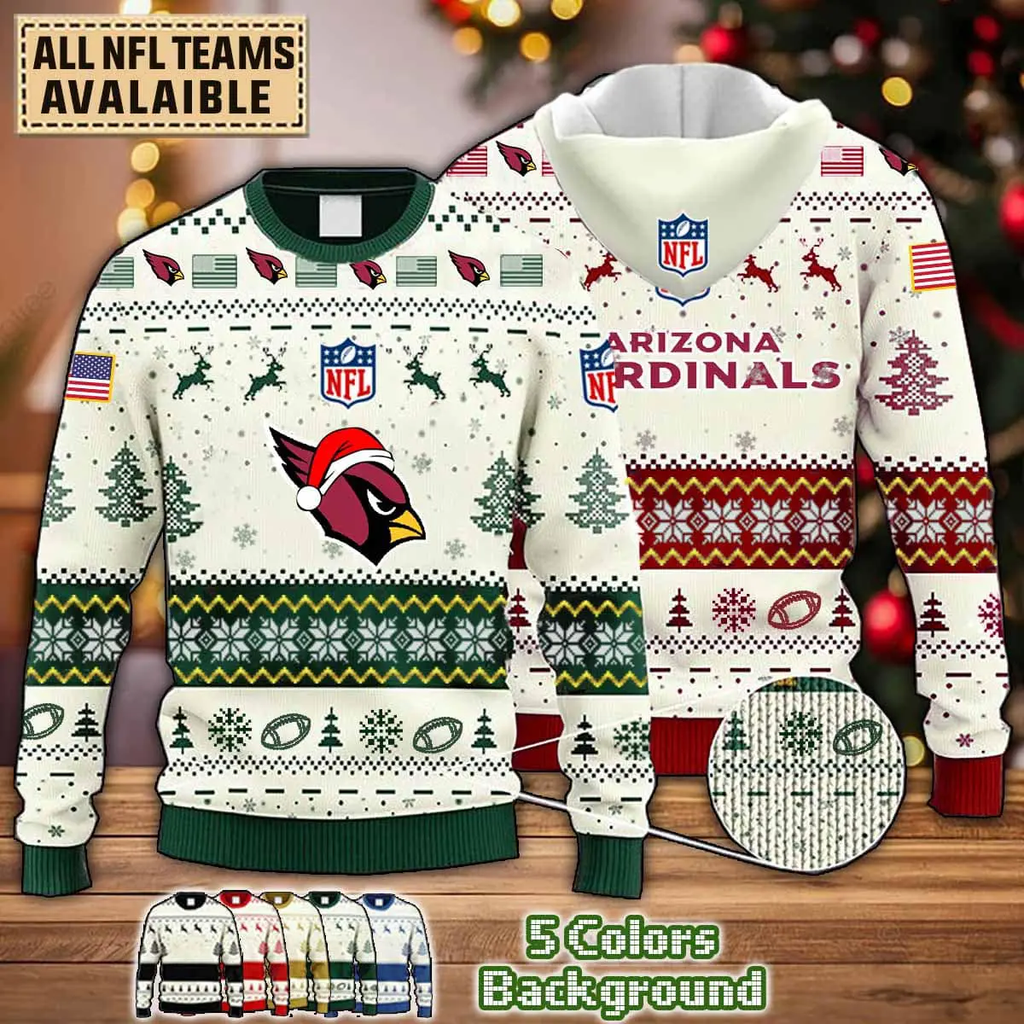 Arizona Cardinals NFL AOP Ugly Sweater Hoodie