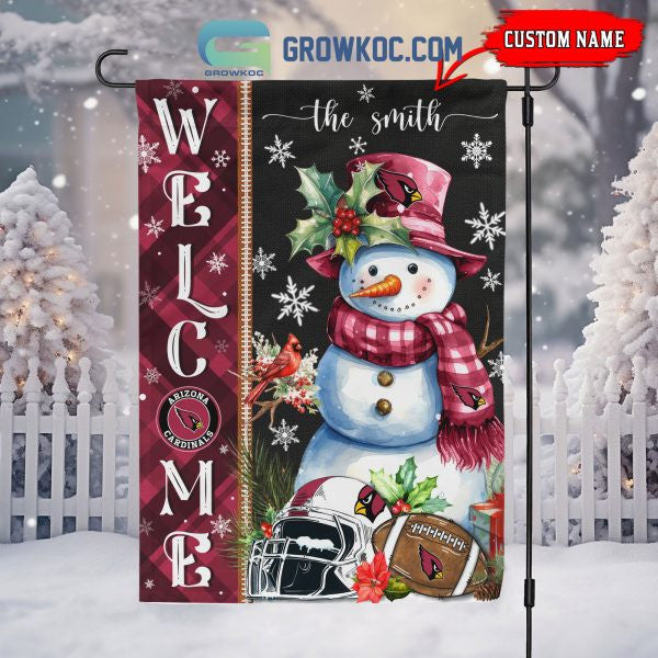 Arizona Cardinals Christmas Personalized Flag BGFLAG520