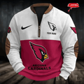 S9MPZNS161-Arizona Cardinals Premium Personalized Game-Day Quarter-Zip