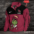 Arizona Cardinals Premium Stand-Collar Game-Day Pullover - Engineered Warmth & Personalized Name S9DBSCH699