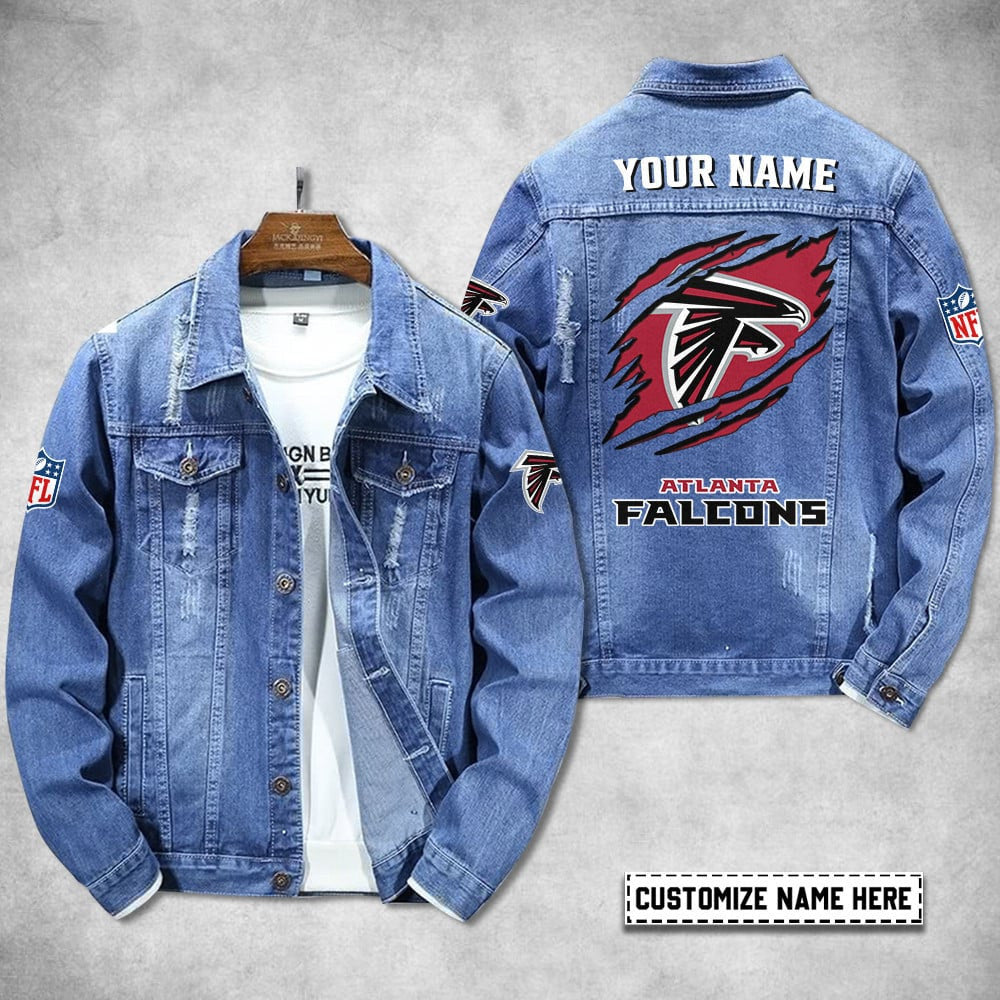Atlanta Falcons Personalized Premium Denim Jacket S9DJ041