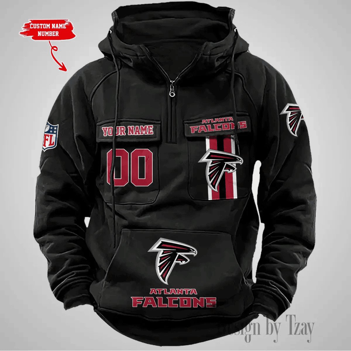 Atlanta Falcons Vintage Men's Hoodie DV2 AZVMHD413