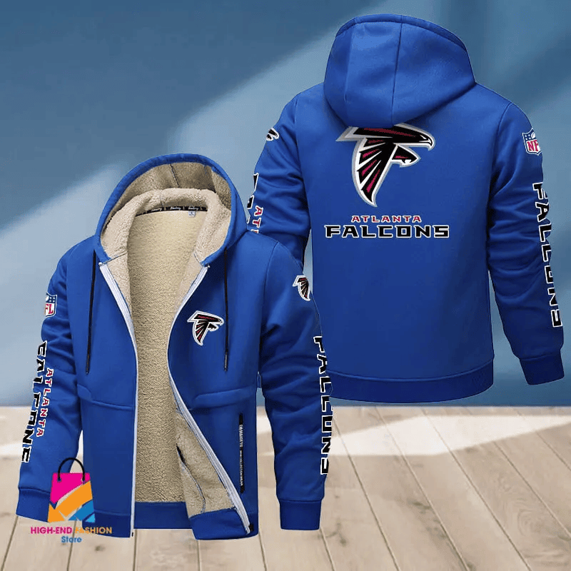 Atlanta Falcons Multicolor Premium Thick Zip-Up Hoodie ANZTZH002