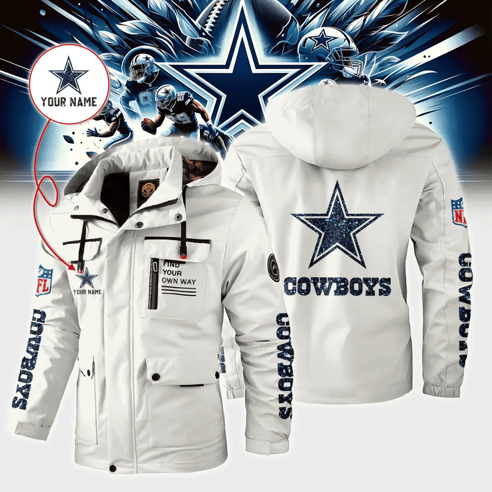 Dallas Cowboys Personalized Winter Windbreaker Jacket ANZWWJ009