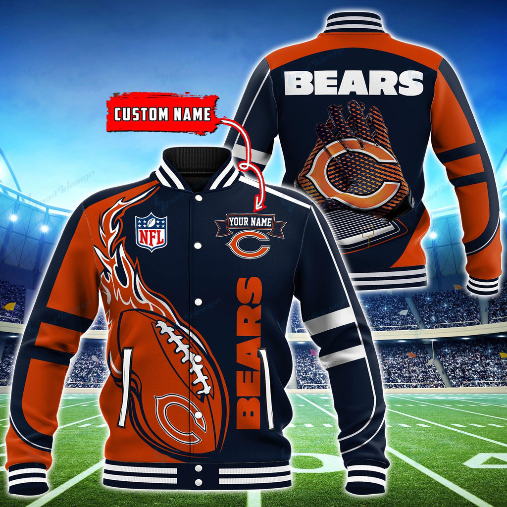 Chicago Bears Personalized Baseball Jacket BG06